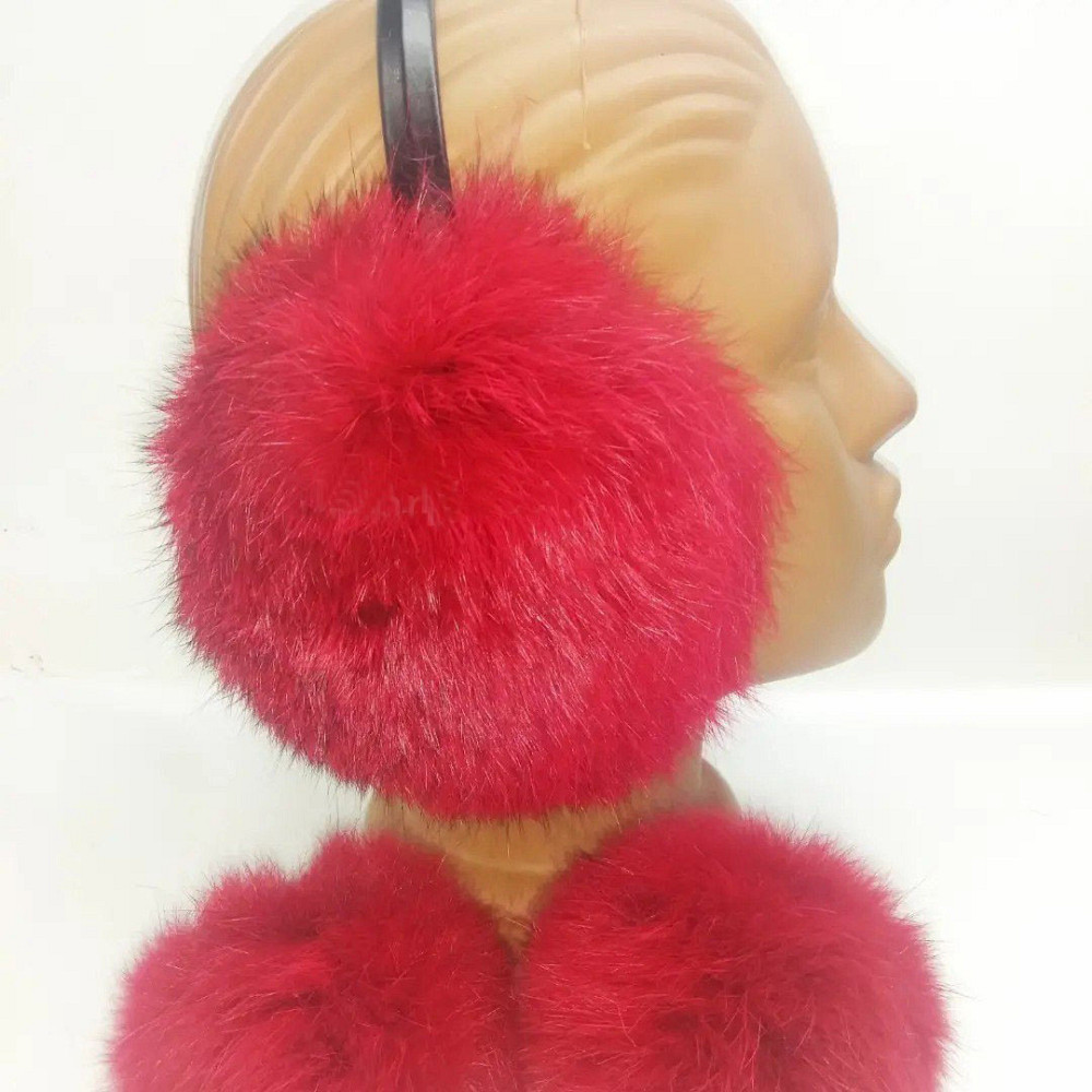 Комплект навушники хутряні і 2 резиночки на волосся Харків - фото 2