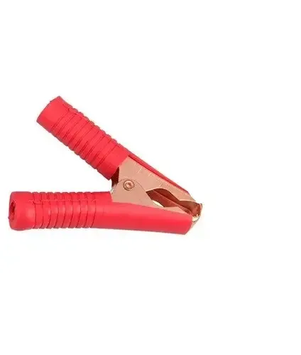 Зажим (крокодил) аккумуляторный 100А, gold, длина 90мм, красный Полтава - изображение 1