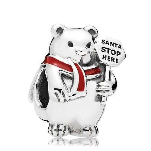 Срібна намистина Пандора  "Різдвяний білий ведмідь" 796466EN39 MasterSem Київ - фото 1