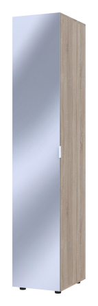 Шафа-пенал з дзеркалом Doros Гелар 39х49,5х203,4 см Дуб сонома (DRS-011131) Львів
