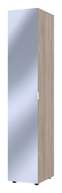 Шкаф-пенал с зеркалом Doros Гелар 39х49,5х203,4 см Дуб сонома (DRS-011131) Львов - изображение 3