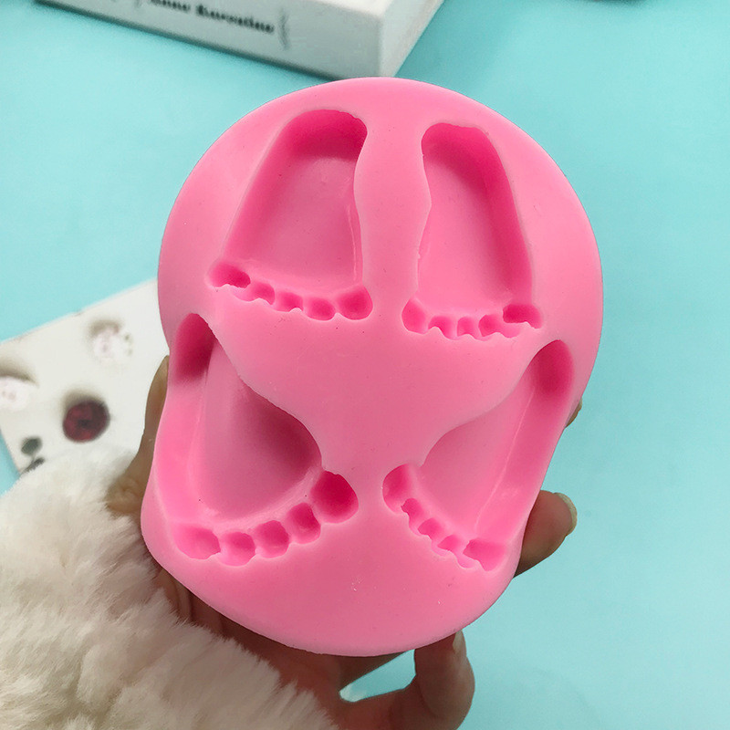 Молд силиконовый Детские ножки 95 мм розовый Киев - изображение 8