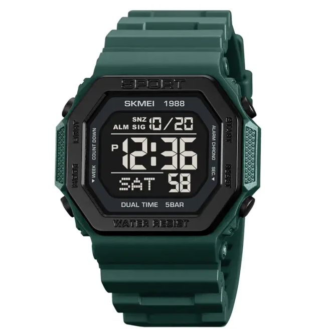 Мужские спортивные часы Skmei 1988 (Темно-зеленый) Винница - изображение 2