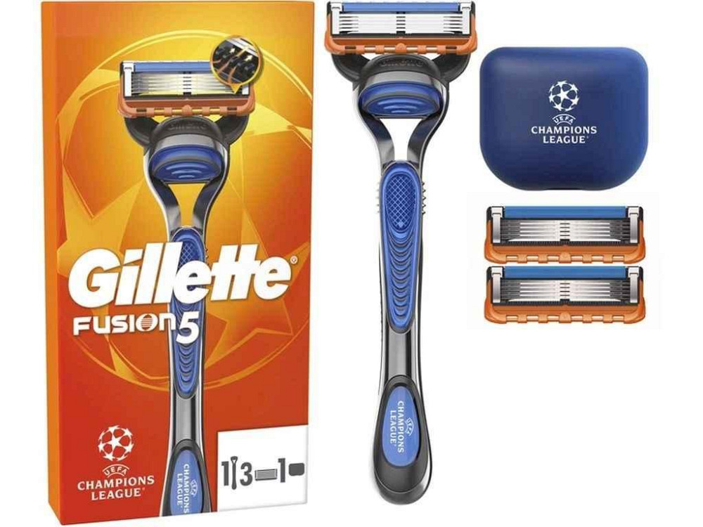 Станок для гоління 1шт Fusion5 з 3 змінними картриджами чохол для лез ТМ GILLETTE Київ - фото 1