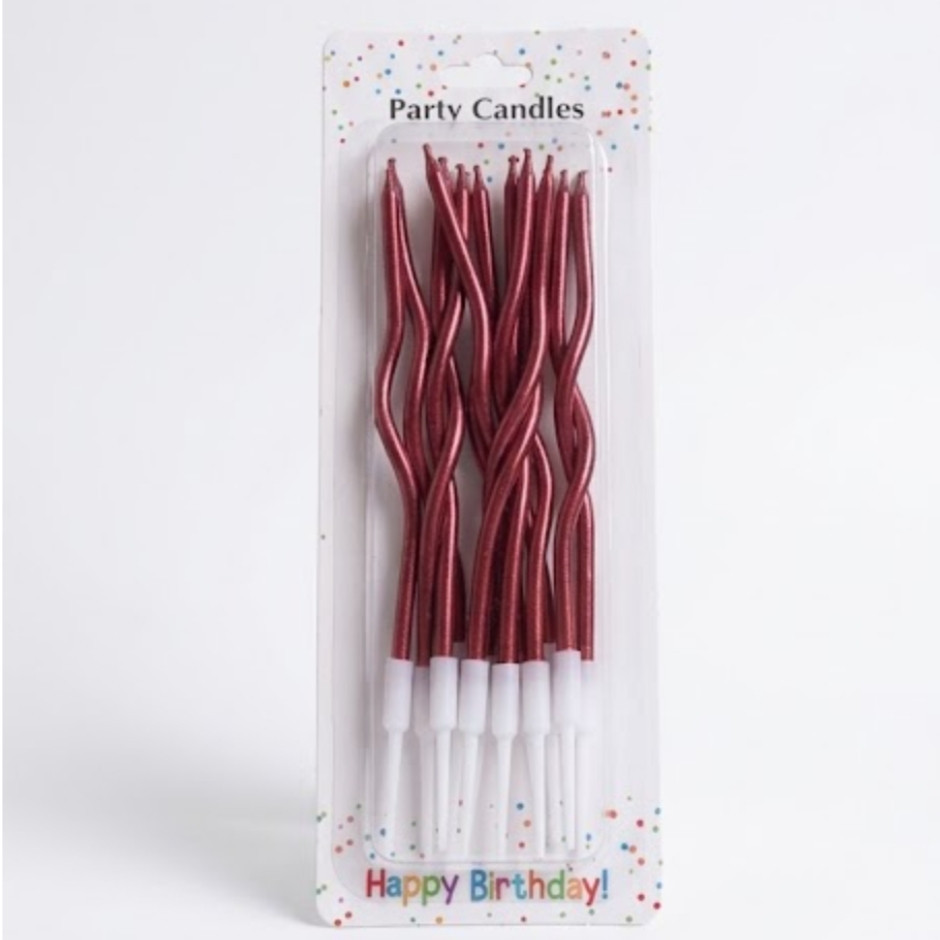 Свічки для торта "хвилясті" 12 шт. червоні Київ - фото 3