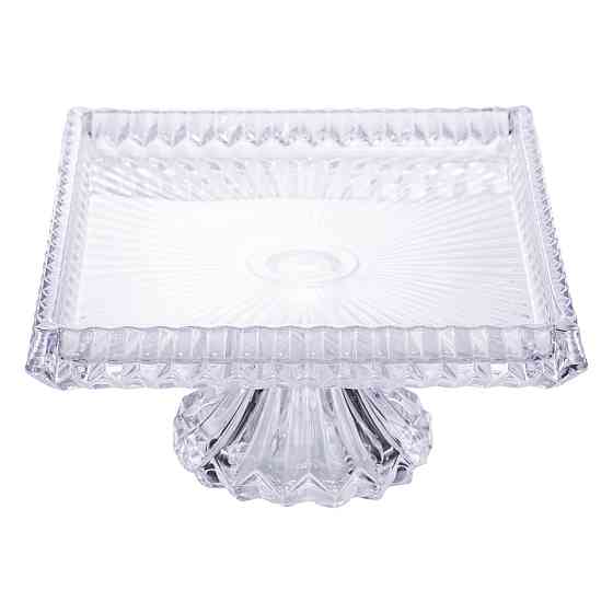 Yiwu Тортівниця прямокутна на ніжці 30×25×13 (см) скляна HP-19-147 Коломия