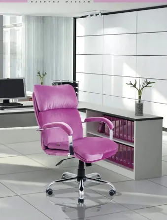 Офисное Кресло Руководителя Richman Dakota Missoni Хром М3 MultiBlock Розовый Днепр