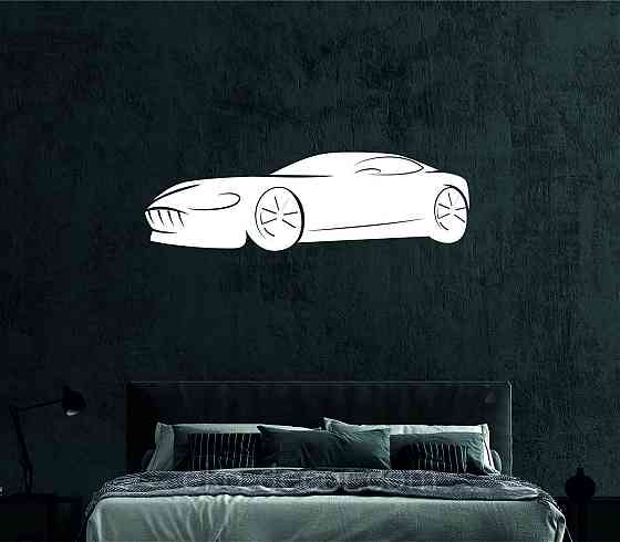 Декоративное настенное Панно «Автомобиль» Декор на стену 90*27 см, Белый Киев