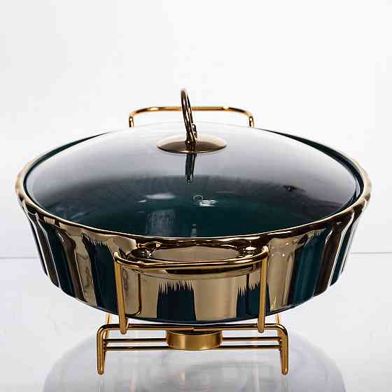 Мармит фарфоровый настольный овальный 2 литра мармитница с подогревом JY-7 Киев