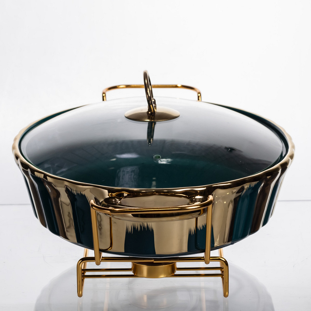 Марміт порцеляновий настільний овальний 2 літри мармітниця з підігрівом JY-7 Київ - фото 4