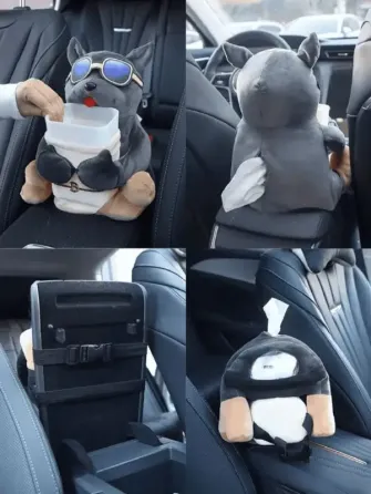 Стильная салфетница с собакой 2 в 1 Хит милый мультяшный автомобильный ящик для салфеток Коломыя