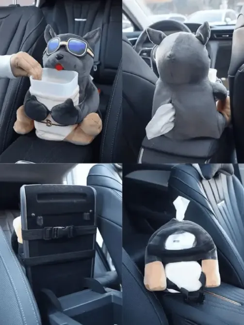 Стильная салфетница с собакой 2 в 1 Хит милый мультяшный автомобильный ящик для салфеток Коломыя - изображение 1