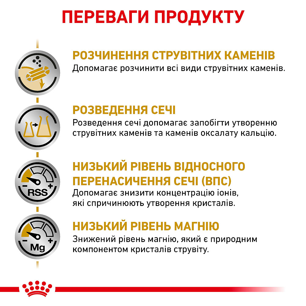Сухий корм для котів Royal Canin Urinary S/O для підтримки сечовивідної системи 400 г Київ - фото 3