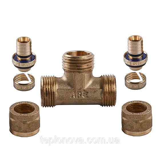 Тройник с наружной резьбой APE 733 L 16x1/2″x16 ITALY Черновцы