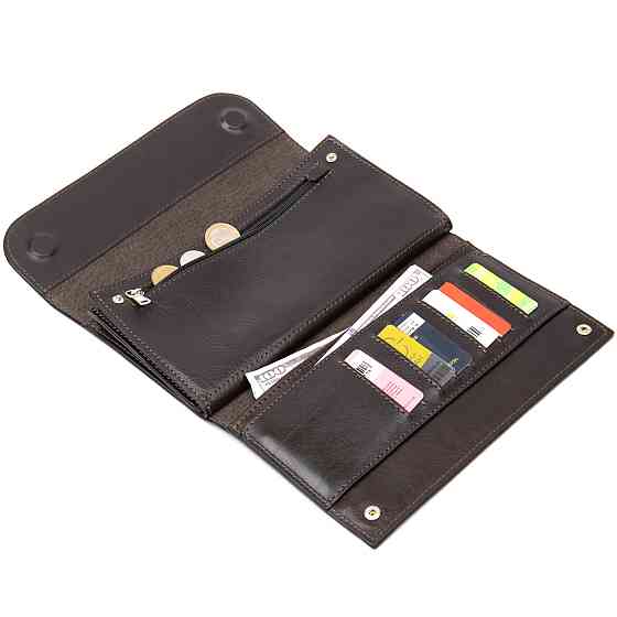 Чоловічий клатч з натуральної шкіри GRANDE PELLE 11426 Коричневий Київ