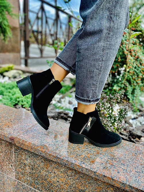 Injers Черевики жіночі INJERS чорні натуральна замша высота каблука 6см размер 36р.37р.38р. (11 Коломия - фото 3