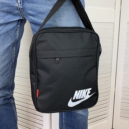 Сумка барсетка через плечо мужская Nike, вместительная на 3 отделения, чернаяMasterSem Киев - изображение 1
