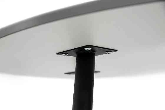 Стіл Слот D-90,УФ мармур сірий /чорні ноги Київ