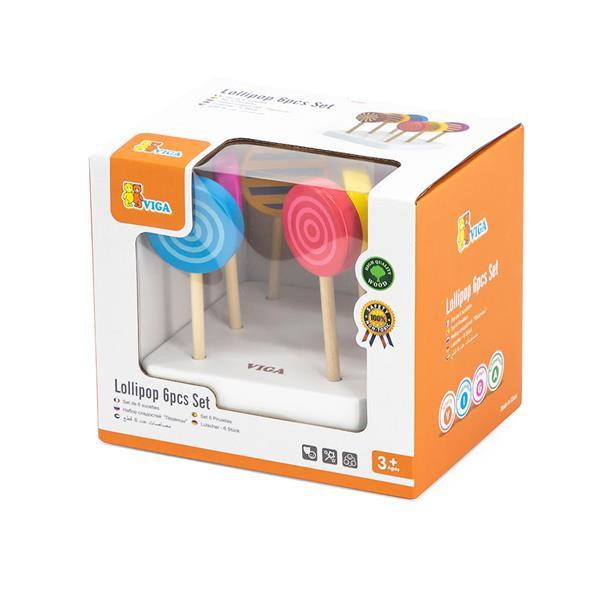 Іграшкові продукти Viga Toys Льодяники з дерева 6 шт. (44529) Харків - фото 8