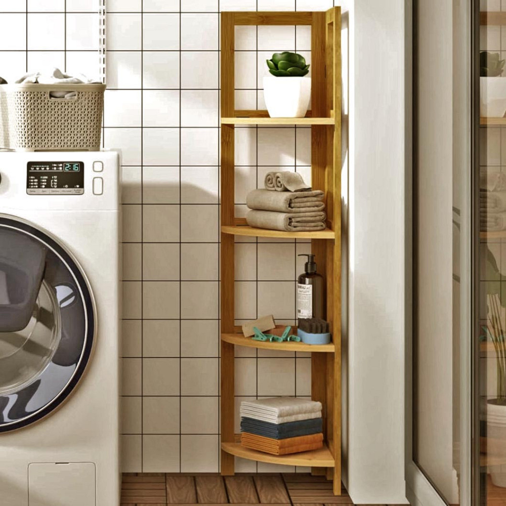 Стеллаж угловой для ванной 