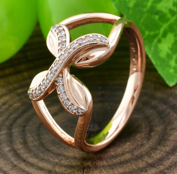 Кольцо Xuping 14119, 20 размер (ширина 11мм), белые фианиты, позолота РО Киев - изображение 1