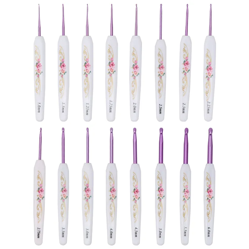 Набор крючков для вязания в косметичке, 16 штук белых крючков, размер 1.0/6.0 мм Каменец-Подольский - изображение 4