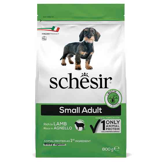 Schesir Dog Small Adult Lamb ШЕЗІР ДОРОСЛИЙ МАЛИХ ЯГНЯ сухий монопротеїновий корм для собак малих порід Київ
