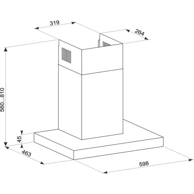 Вытяжка кухонная GRANADO Alcoba 1614-1200 inox black glass (GCH916471) Винница - изображение 9