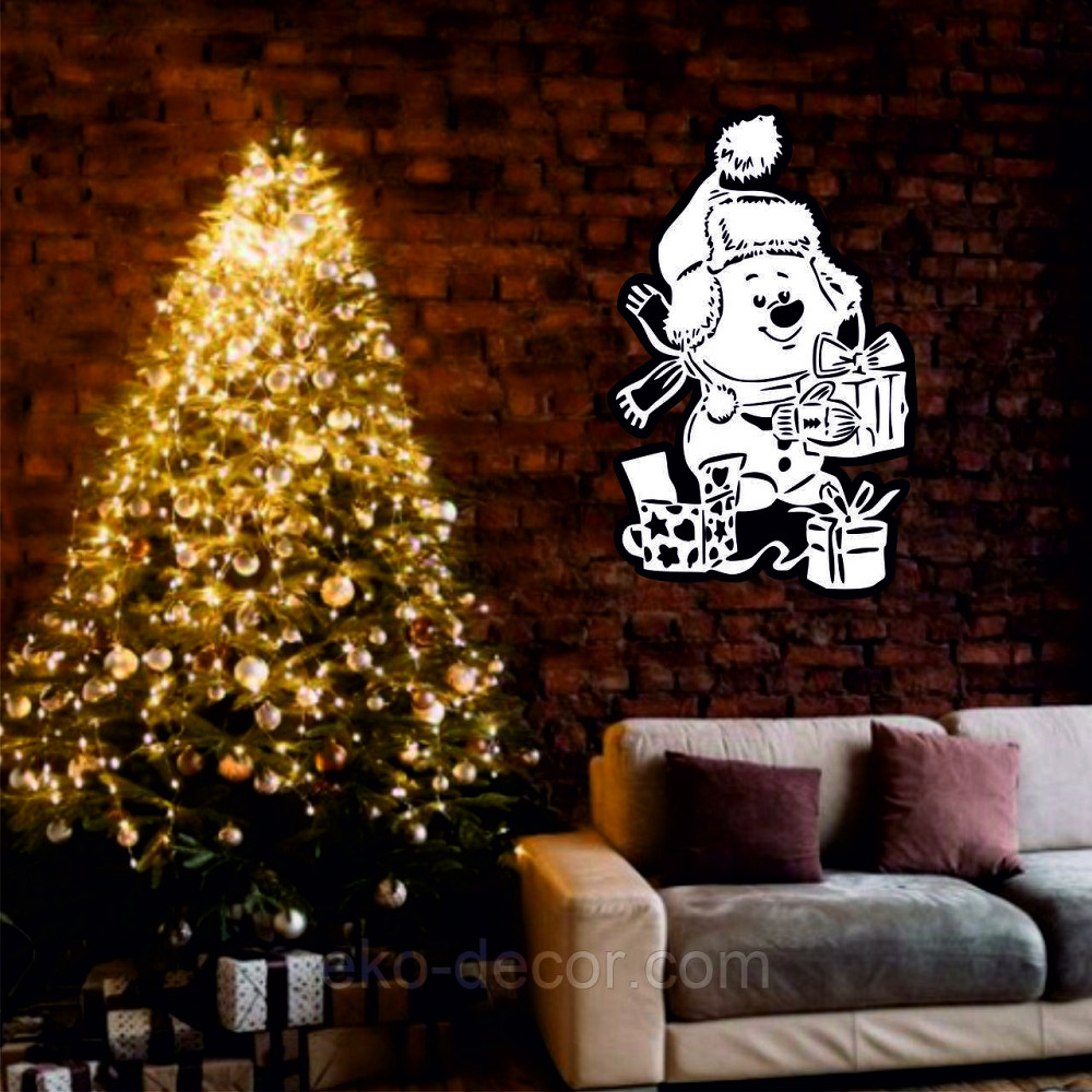 Декоративне настінне Панно «Сніговик», Декор на стену Київ - фото 4