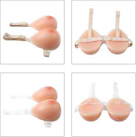 Силіконові самоклеючі протези грудей IVITA 6XL з ремінцями для бюстгальтера для підробленої мастектомії грудей Розмір F Дніпро