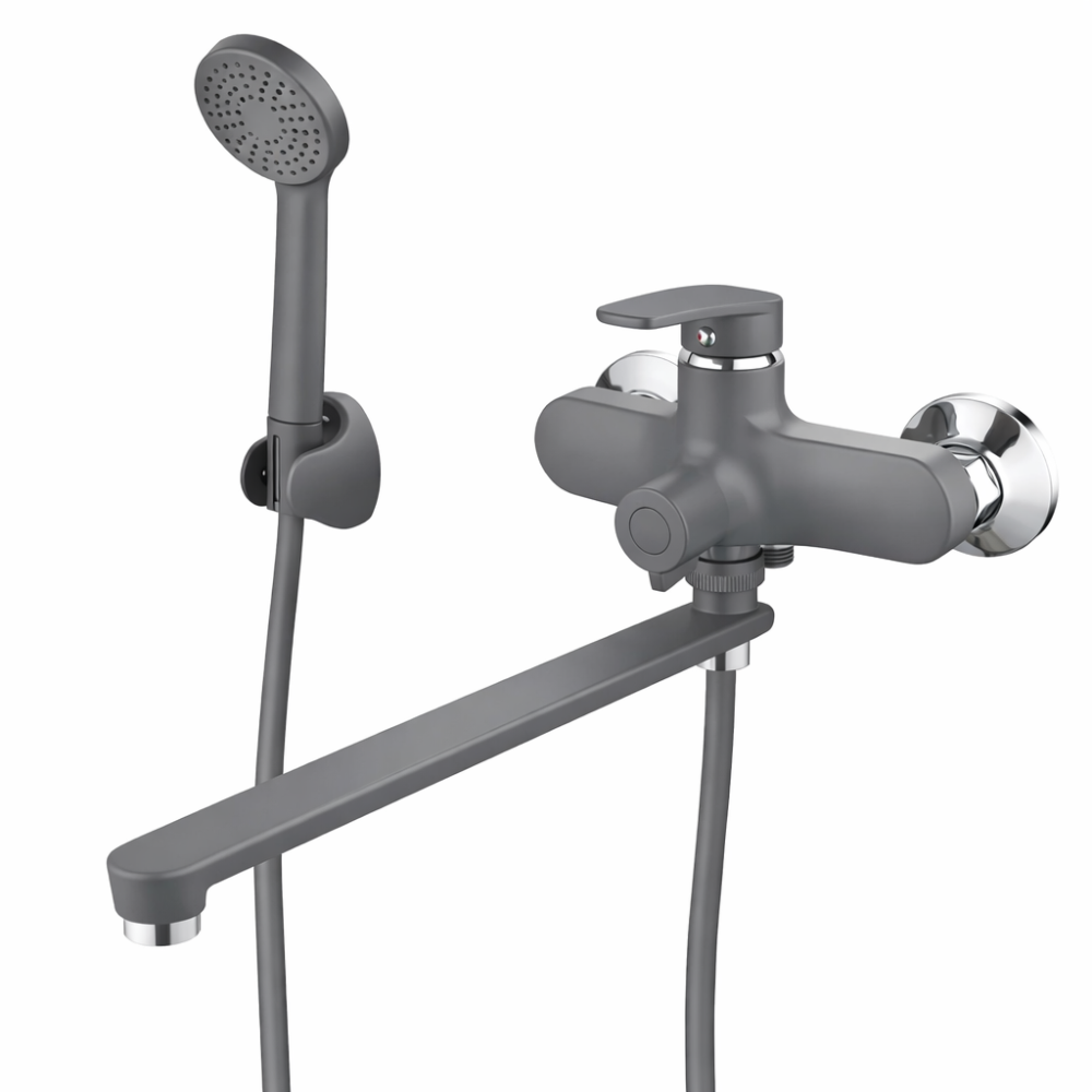 Смеситель для ванны Plamix Lucas-006 Euro SET Graphite из термопластика (Цвет графит) (PM6101) Черновцы - изображение 1