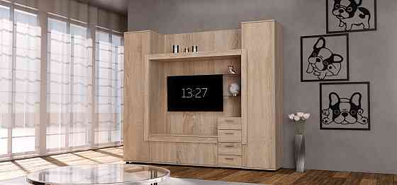 Стенка в гостиную под ТВ Exo-1, Дуб Сонома, 2160х420х1850 Львов