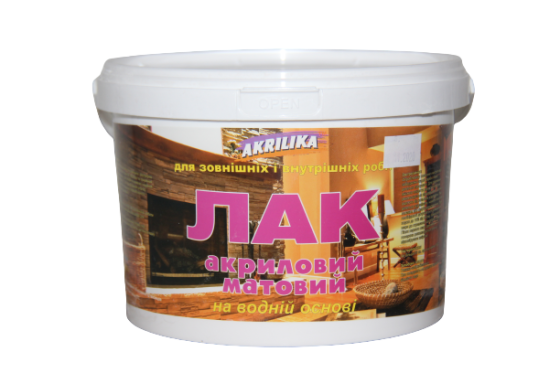 Лак акриловий 1.0кг матовий Akrilika Харків