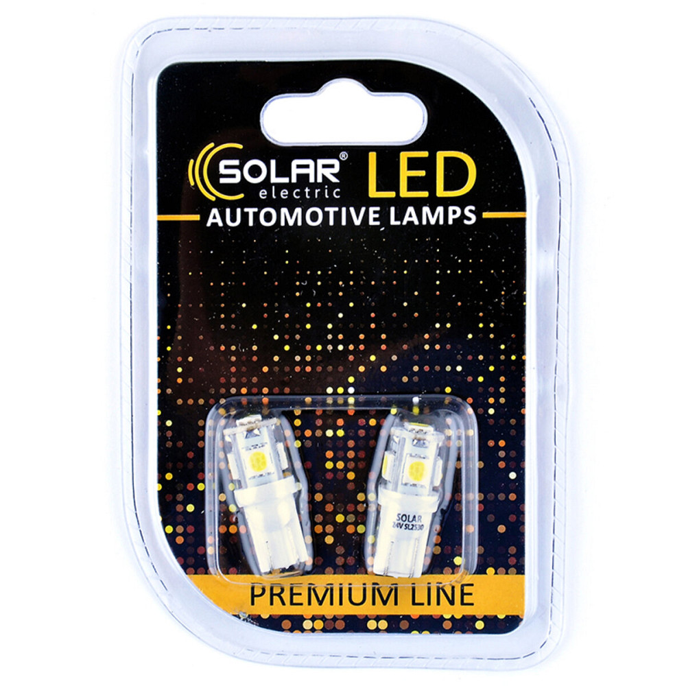 LED автолампа Solar 24V T10 W2.1x9.5d 5SMD white, 2шт Киев - изображение 1