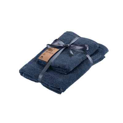 Рушник Ardesto набір махрових Lotus 2 шт 50х90 см індіго, 70х140см, 100% бавовна, синій (ART2357NA) Вінниця