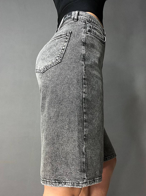 Шорты женские джинсовые Zeo Basic 4868 бермуды большие размеры серые, серый, 42, 42, 81 см, 110 см Киев - изображение 17