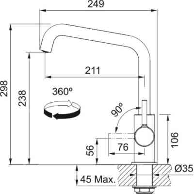 Смеситель Franke Lina U (115.0728.474) Винница