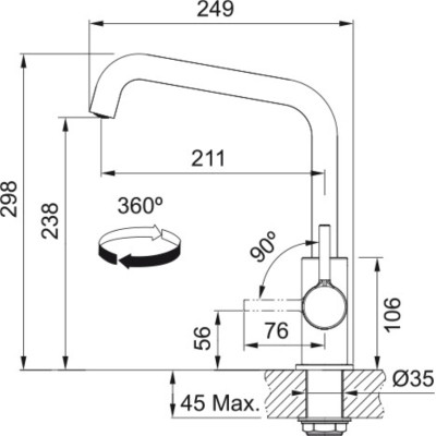 Змішувач Franke Lina U (115.0728.474) Вінниця - фото 4