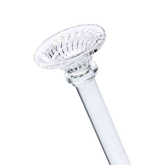 Yiwu Підсвічник скляний на тонкій ніжці 9×29 см прозорий декоративний підсвічник на стіл HP-4-7 Киев