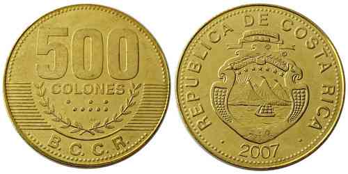 500 колон 2007 Коста Рика UNC Полтава