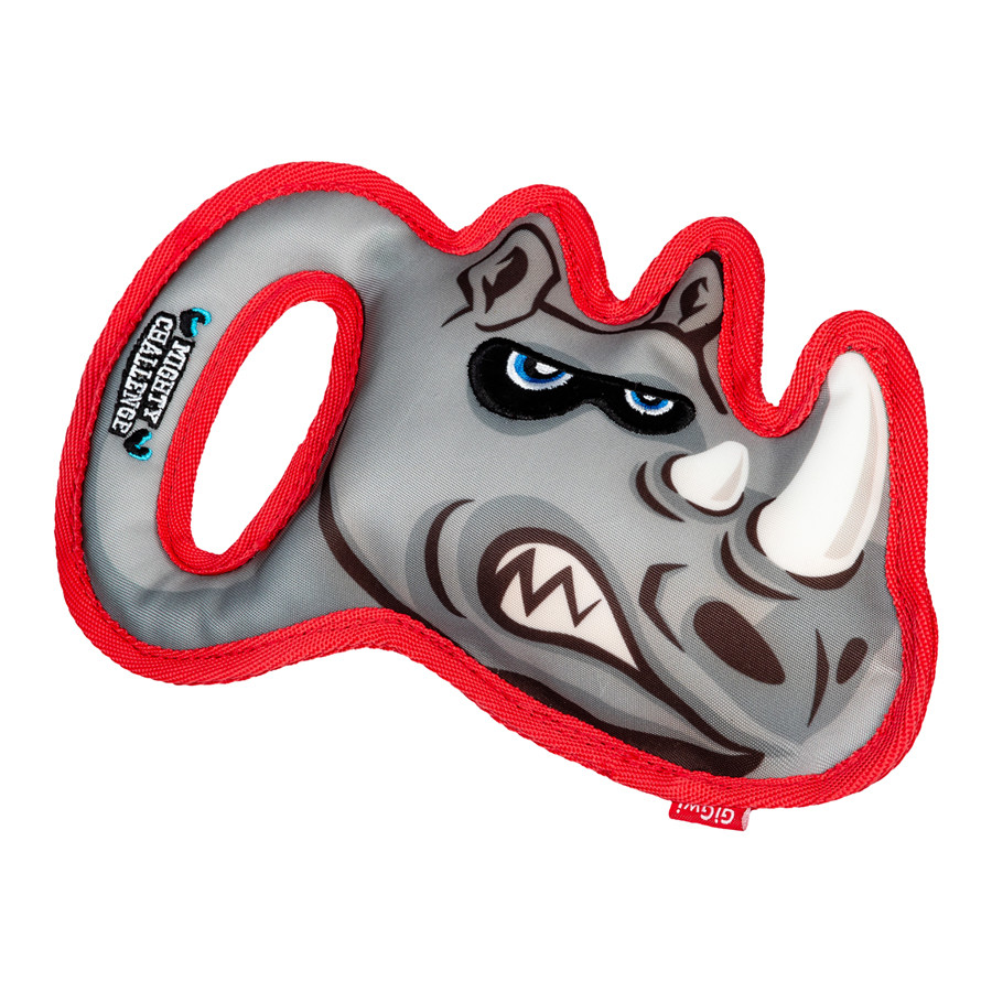 Іграшка для великих собак Носоріг з пищалкою GiGwi MIGHTY CHALLENGE, зносостійкий текстиль, M, Коломыя - изображение 1