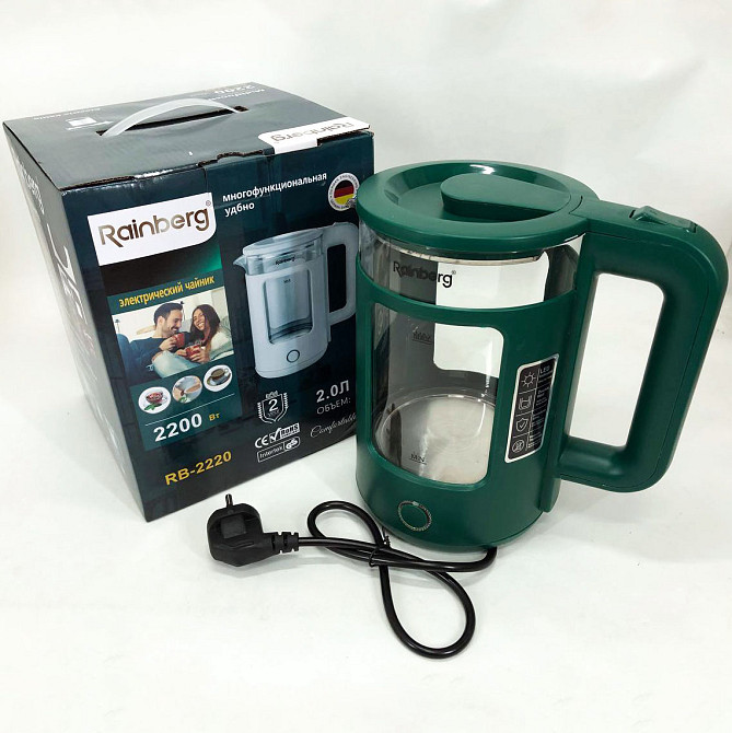 Електрочайник з індикатором включення Rainberg, Якісний потужний електричний чайник JD-64 Львів - фото 8