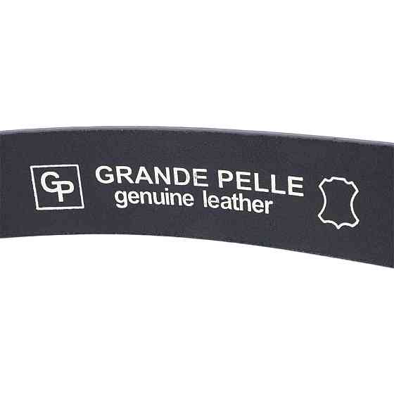 Стильний пояс під штани для чоловіків із натуральної шкіри GRANDE PELLE 11690 Чорний Київ