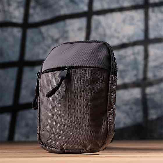 Удобная слинг сумка для путешествий из качественного текстиля Vintage 22869 Серый Киев