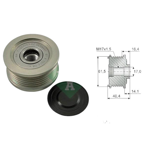 Шкив Fiat Doblo, Punto, Opel Astra, Vectra 1.9D 01- генератора Мукачево - изображение 1