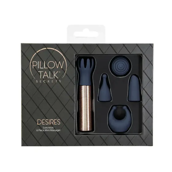 Вібромасажер Pillow Talk Secrets Desires 6-Piece Mini Massager Set - Navy Львів