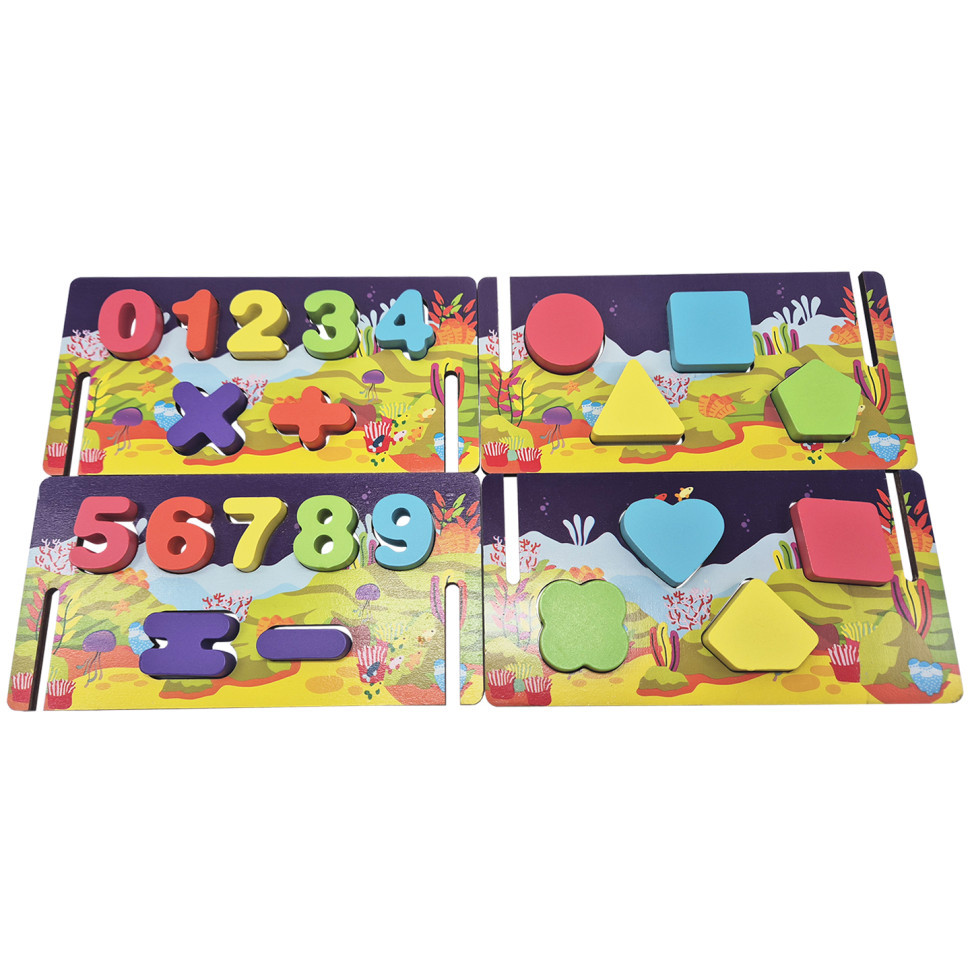 Дерев'яний сортер-рибалка "Океан" C 61739 стіни-конструктор, математичний та фігурний Вінниця - фото 3