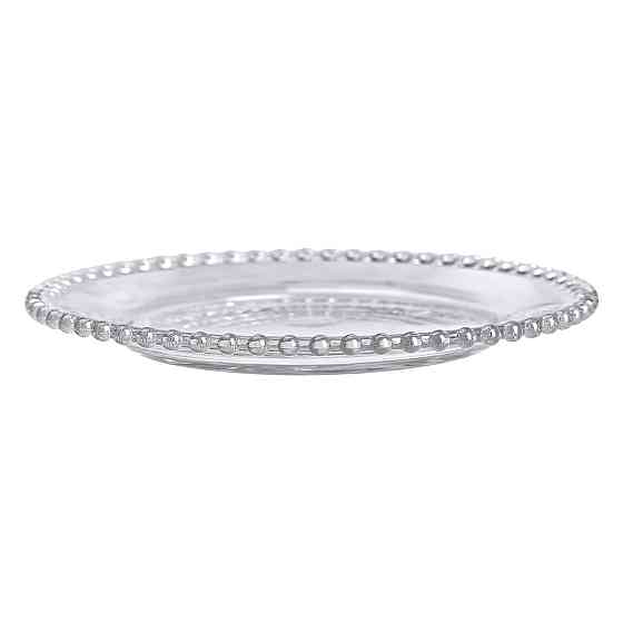 Yiwu Тарілка десертна скляна Перлини 18,5 см HP-YH-65 Київ