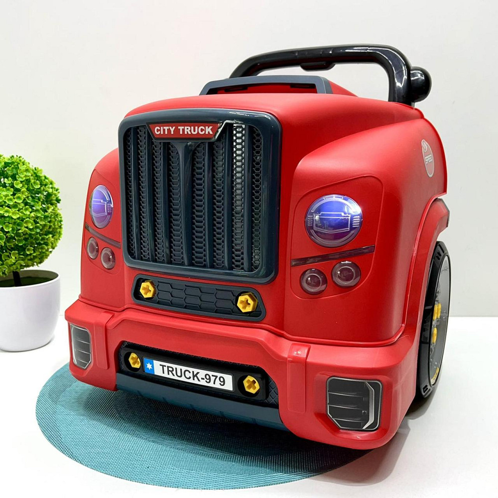 Машина-конструктор 59 деталей звук підсвічування Червоний (D001-2) Чернигов - изображение 3