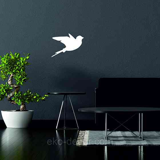 Декоративне настінне Панно «Пташка» Декор на стіну(ціна за 1шт) 30*21 см, Білий Київ